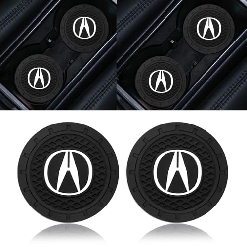 2PCS Car Cup Holder Coasters,Non-Slip Car Coasters for Acura CDX NSX RDX RLX TLX TLX-L ，Vehicle Inner Accessories for Cup Insert Mat,Silicone - color: Bd-oge