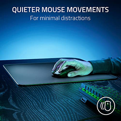 Razer Atlas Tempered Glass Gaming Mouse Mat: Ultra-Smooth Micro-Etched Surface - Dirt and Scratch-Resistant - Anti-Slip Base - Quiet Mouse Movements - Black - color: Black