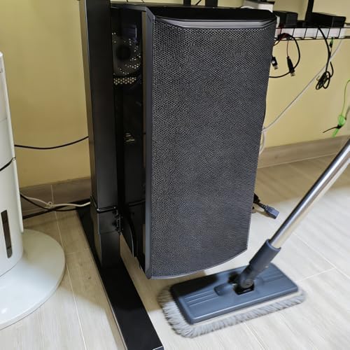 Under Desk PC Mount for Standing Desk, Heavy Duty Clamp-On Computer Tower Mount Adjustable Height & Width No Drilling CPU Holder