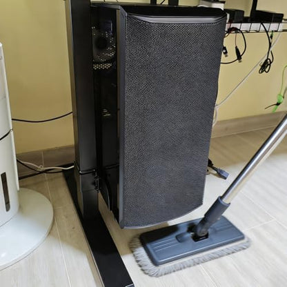 Under Desk PC Mount for Standing Desk, Heavy Duty Clamp-On Computer Tower Mount Adjustable Height & Width No Drilling CPU Holder