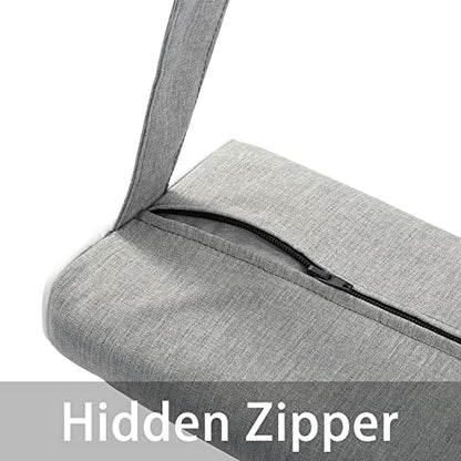Enipate Outdoor Chaise Lounge Head Pillow, Pack of 2 Water Resistant Headrest Pillows with Elastic Band for Pool Patio Chairs - color: Grey