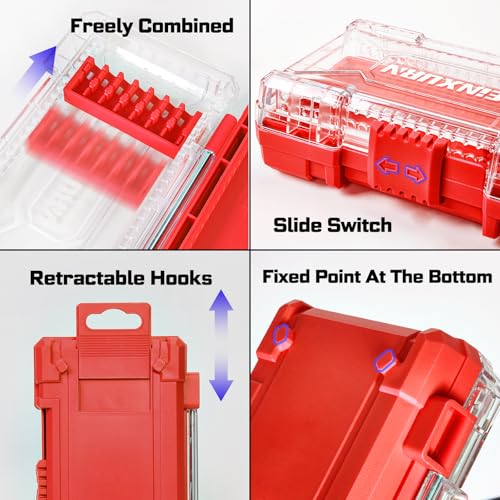 Geinxurn 107Pieces Impact Screwdriver Bits Set, Magnetic S2 Steel 1”/2”3”Phillips/Square/Torx/Slotted/Hex/Pozi Bits Tips and Impact Bit Holder with Storage Box Case - style: STKB107