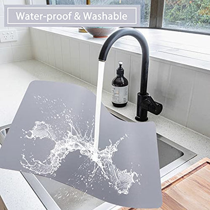 Wipeable Placemats Leather Table Mats Waterproof Heat-Resistant Easy to Clean for Dining Table Set Kitchen Table (6, Pale Blue) - color: Pale Blue, size: set of 6