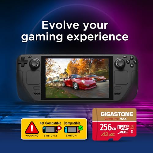 【for Switch 1 Only】 GIGASTONE 256GB Micro SD Card, 4K Game Pro MAX, A2 V30 Memory Card for Gaming Console, 4K UHD Video, Up to 170/140 MB/s, UHS-I U3 C10 with Adapter【5-Years Data Recovery】 - color: 256GB Game Pro MAX 1-Pack