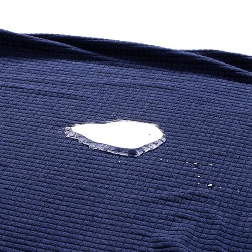 HAPPYDOG 4 Pcs Office Chair Covers Set Stretchable Protective Rotating Computer Chair Seat Covers with Armrest Covers (Dark Blue) - color: Dark Blue