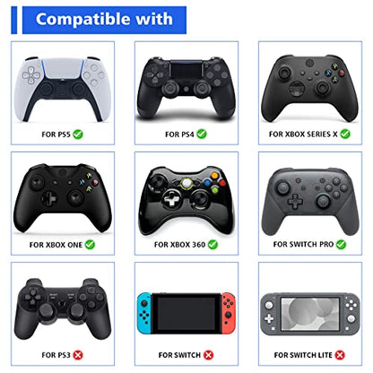 PlayVital Universal Controller Stand for Nintendo Switch 2 Pro & Switch Pro, Gamepad Stand for ps5 & ps4 Controller, Display Stand Holder forXbox Series X/S Controller – Solid Black - color: Solid Black