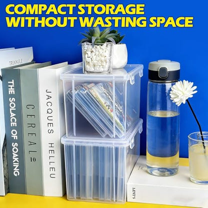 2 Pack Video Game Holder for Switch Game Storage Box Store 18 Cases, Media Storage Organizer, Clear Plastic Storage Box