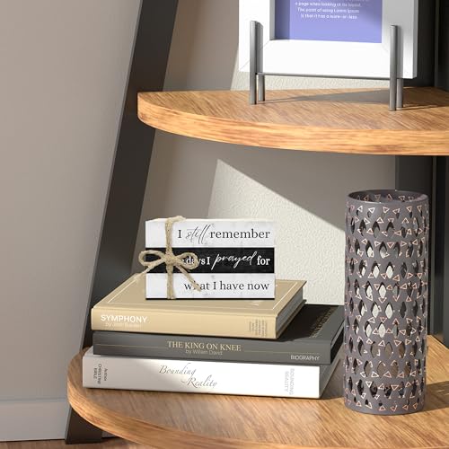 Decorative Books For Home Decor, Coffee Table Faux Wood Book Stack Decor, I Still Remember Modern Stacked Book Decor, Stacked Display Books For Shelf Mantel Nightstand Display, Three Pieces -C(13) - style: I still remember -08