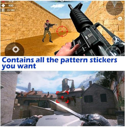 100PCS No Scope Aim Assist Stickers – Static Cling Crosshair Decals for FPS Games, Reusable 1–2cm Aiming Dots for Monitors, PC, PS5, Xbox, Switch – No Glue, Screen Safe