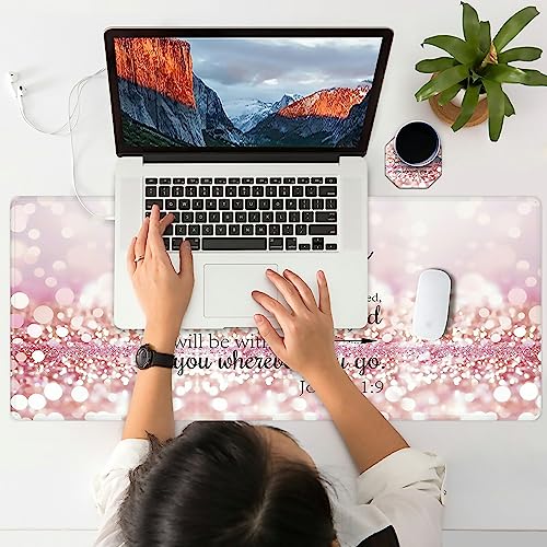 Extended Large Gaming Mouse Pad with Coaster 35.4 x 15.7 Full Desk Mousepad Stitched Edges Desk Pad Extended Large Gaming Mouse Pad for Desk Office Home Ultimate Gaming Desk Mat-Inspiration Quote - color: Inspiration Quote, size: 35.4L x 15.7W inches