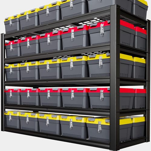 30" D Storage Shelves, 65" W Garage Shelving Heavy Duty Metal Adjustable Garage Shelves, 5 Tier Shelving Units Industrial Shelving, 65" W x 30" D x 79" H - size: 65"Wx78"Hx30"D | 5 Tier