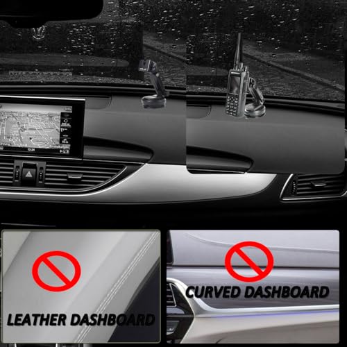 HYS SDS100 BCD436HP Universal Car Mount Dashboard & Windshield Suction Cup CB/GMRS Radio/Shoulder Speaker Mic Hanger Holder, Vehicle Suction Cups Holder for Scanner with Belt Clip&Round Knob Holder