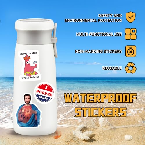 337PCS Funny Meme Stickers Pack, Waterproof Vinyl Decals, No Repeats | Sarcastic stickers for laptops, water bottles, phones, Kindles, journals, scrapbooks, skateboards, luggage, bumpers and more.