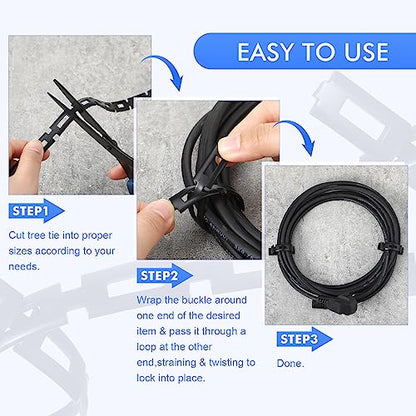 Wesiti 300 ft Plastic Chain Lock Tree Tie 1/2 Inch Wide Adjustable Tree Support Straps Plant String Swing Strap Flexible Reusable Ties for Staking for Garden Accessories - size: 300 ft