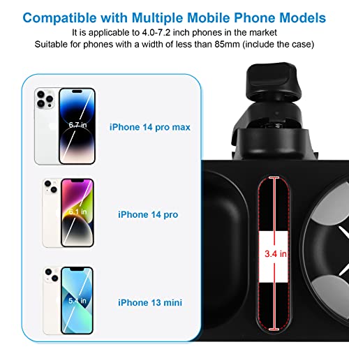 Accmor Stroller Cup Holder with Tray, Universal Cup Holder Tray for Uppababy Nuna Doona Strollers, Bottle Drinks Holder for Stroller, Wheelchair, Walker - style: Tray-3 in-1-Black