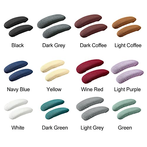 Kakalote Stretchable Office Chair Armrest Covers, 1Pairs Removable Arm Rest Slipcovers Elastic Arm Covers Protectors for Office, Desk, Gaming Chairs(Light Purple-No Padding) - color: Light Purple