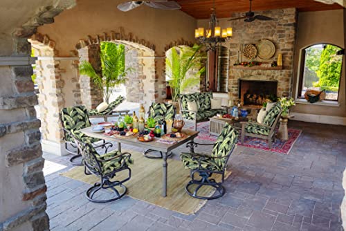 Arden Outdoor Midback Chair Cushion, 18 x 16.5, Water Repellent, Fade Resistant 18 x 16.5, Onyx Cebu - color: Onyx Cebu