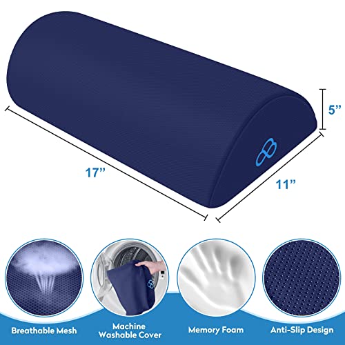 StepLively Foot Rest Ergonomic Pillow for Under Desk at Work, Anti-Fatigue Footrest Support Pillow for Fatigue & Pain Relief, Comfortable for Office Chair, Car Seat & Gaming Chair - Blue - color: Blue, size: Standard-17 Inch