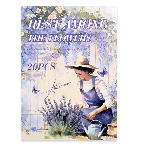 Scrapbook Reading Stickers 20 Sheets 240 Pre-Cut Washi Stickers for Journaling PET Transparent Book Sticker Decorative or DIY Paper Crafts, Arts and Crafting Projects - color: The Flowers