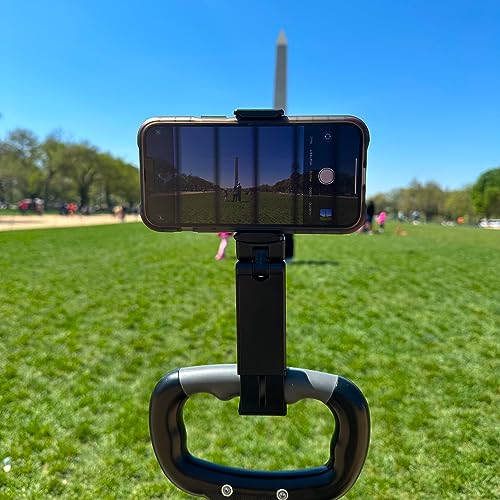 Perilogics Airplane Phone Holder Mount Universal in Flight Hands Free Viewing with Multi-Directional Dual 360 Degree Rotation (Black/Lavender) - color: Black / Lavender