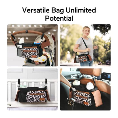 Large Stroller Organizer by Momcozy - color: Leopard