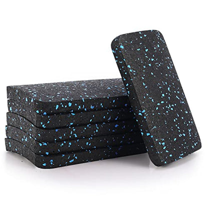 Exercise Equipment Mat Pads - 6 PCS Non-Slip Rubber Vibration Dampening Pads for Elliptical and Spin Bike - Noise Reduction Mat for Carpet and Tile - 4.7"x3.2"x0.5" - size: 4.7" x 3.2" x 0.5"
