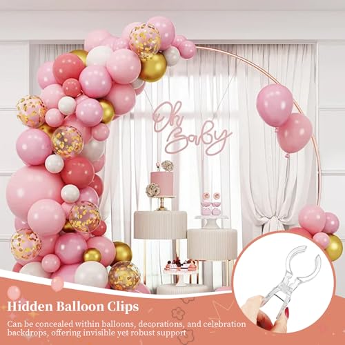 10 Pack Clear Balloon Arch Clips, Transparent Backdrop Spring Clamps, 3.5inch Small Plastic Spring Clamps for Balloon Arch, Birthday Wedding Decorations, Photography Studios and Clothing