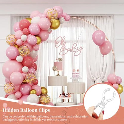 10 Pack Clear Balloon Arch Clips, Transparent Backdrop Spring Clamps, 3.5inch Small Plastic Spring Clamps for Balloon Arch, Birthday Wedding Decorations, Photography Studios and Clothing