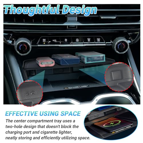 Center Console Organizer Compatible with 2024-2026 Chevy Traverse Interior Accessories, Storage Box Insert Divider Compartment Tray; Not fit for 2024 Chevy Traverse Limited - size: Center Console Compartment Tray (1PC)