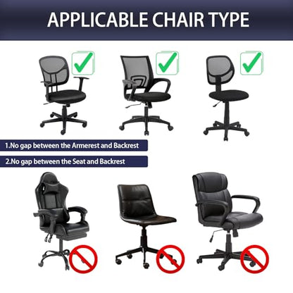Stretch Jacquard Office Chair Cover, Removable Washable Desk Chair Cover, Anti-dust Seat Cushion Protectors - Navy - color: Navy, size: Chair Seat Cover