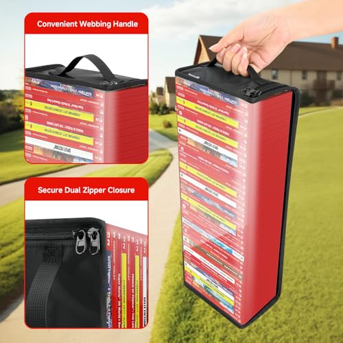 Game Disc Storage Bag Compatible with Nintendo Switch 2 Games | Portable Carrying Case Holds 40 Switch Game Boxes, Clear TPU Organizer Bag for Switch Game Collectors, Black, Case Only
