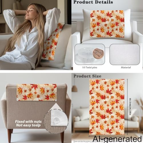 Sofa Headrest Armrest Cover Set Sofa Chair Protector Covers Armchair Headrest Cover, Fade Resistant Couch Slipcover Non Slip Furniture Protector Lounge Couch Cvers Daisy - color: Daisy