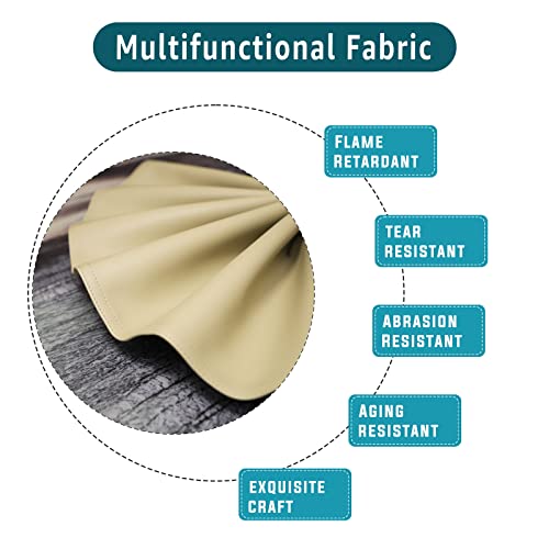 Premium Headrest Cover for Recliner Chair, Flame Retardant Faux Leather Recliner Headrest Protector, Wear Resistant Recliner Headrest Cover for Office Chair Theater Seat, 16W*27L, Sand - color: Sand