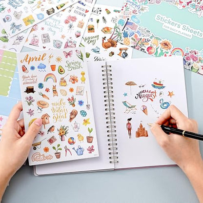 Planner Stickers - Calendar Stickers for Celebration and Decoration, 12 Monthly Festival Theme Sticker for Adults Planner, for Festival Events, Daily Tasks(14 Sheets, 1500+ Sticker Per Pack)