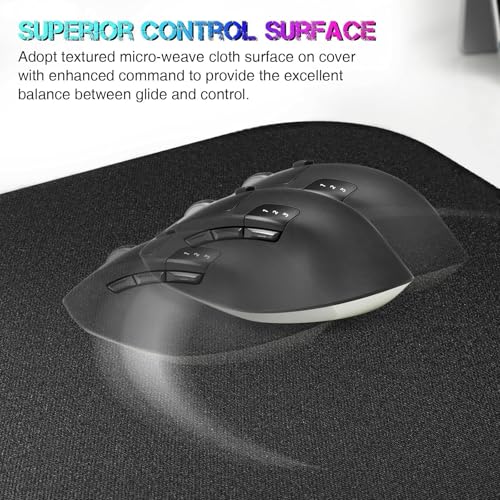 [30" x 17"] Extended-Large Mouse pad, Keyboard pad - Enhance Your Gaming Experience with The Desk mat - Waterproof and Easy to Clean - lint-Free - Ideal for Gaming Table (Black, Large) - size: 30L x 17W inches