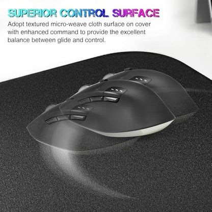 [30" x 17"] Extended-Large Mouse pad, Keyboard pad - Enhance Your Gaming Experience with The Desk mat - Waterproof and Easy to Clean - lint-Free - Ideal for Gaming Table (Black, Large) - size: 30L x 17W inches