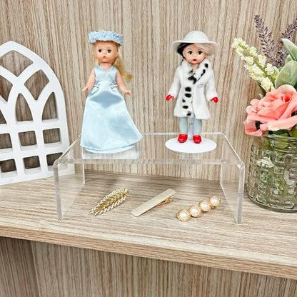 Plymor Clear Acrylic Rectangular Display Riser, 3" H x 8" W x 4" D (1/4" thick) - size: 3" x 8" x 4"