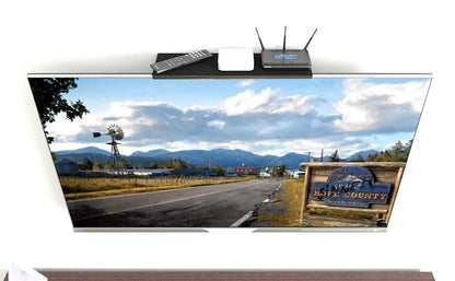 Bracwiser No Drill TV Top Shelf 16.7 inch Wide Monitor Top Mounting Bracket Platform Holds Speaker, AV Receiver, Media Box, Game Console and More, CS106XM - size: 16.7 inch