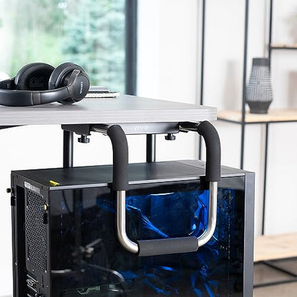 VIVO X-Large Heavy Duty Adjustable Computer CPU Tower Stand with Secure Locking, Holds up to 66 lbs, MOUNT-PC04L - size: X-Large