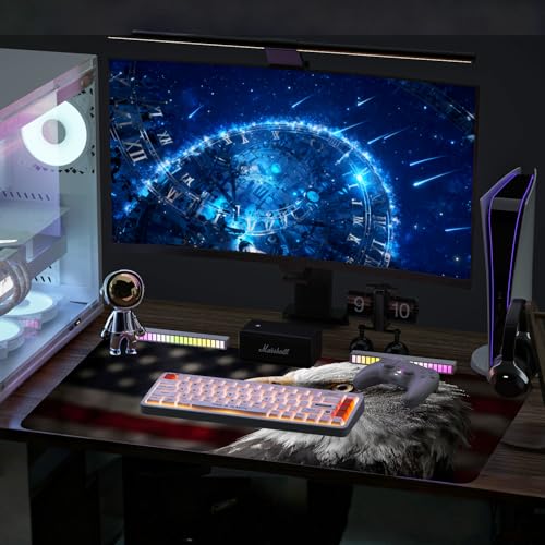 Mouse Pad, Large Anti-Slip with Stitched Edges Desk Mat Desktop Laptop Computer Desk Keyboard Mat,Table Protector Blotter Mat (Eagle, 35.4" x 15.7") - color: Eagle, size: 35.4" x 15.7"