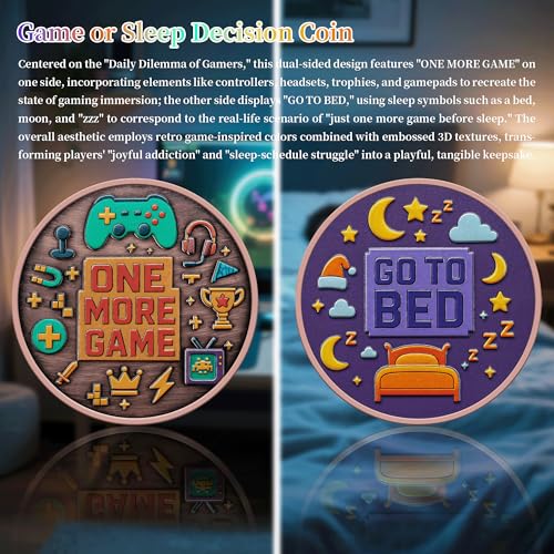 16Pcs Gamer Decision Maker Coin - Ultimate Gamer Gift for Men, Fun Stress Relieving Gaming Accessory for Boyfriend, Husband, Gamers, Ideal Novelty Gift for Birthday, Christmas, Valentine's Day