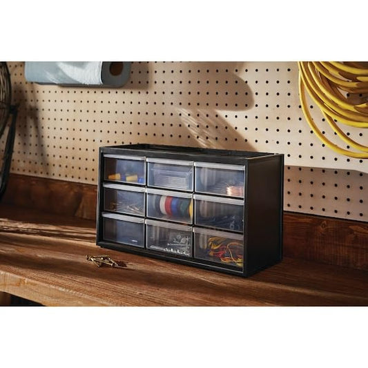 CRAFTSMAN Plastic Storage Organizer Bin System, 9 Compartment, Modular, Home Office (‎CMST40709) - size: 1 Count (Pack of 1), style: 9 Bins