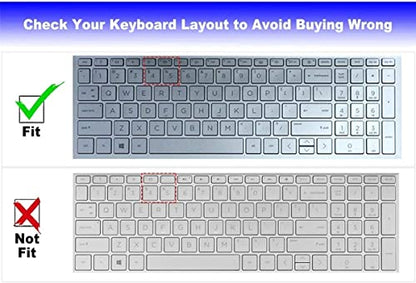 Colorful Keyboard Cover for HP Pavilion & HP 17.3" Laptop 17t 17z 17-cn 17-cp Series 17z-cp200/cp300 17t-cn300 17t-cn000/cn200 17-cp3005dx 17-cp3055cl 17-cn2083dx 17-cn3003dx 17-cn4153cl 17-cn4065cl - color: Colorful(Regular Letters)