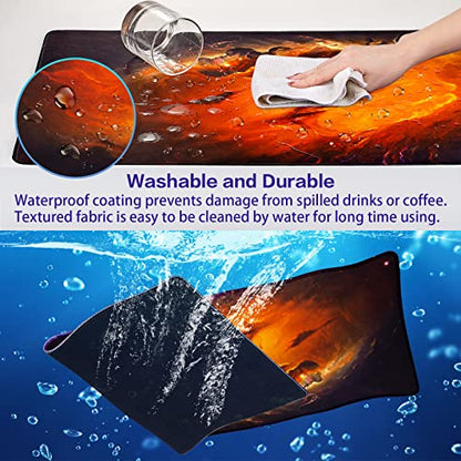 Canjoy Gaming Mouse Pad, Large Extended Mouse Pad Big Computer Mousepad for Home Office Gaming Work 31.5x15.7inch - color: Mars Cloud