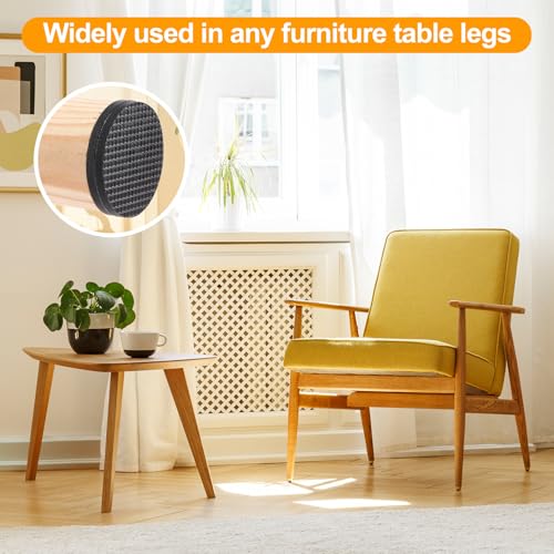 CHUNZEXI Non Slip Rubber Furniture Pads & Grippers, Self Adhesive Round Floor Protectors for Chair & Table Legs and Feet, 3 Inch, 12 Pack, Round - size: 3 inch 12 Round