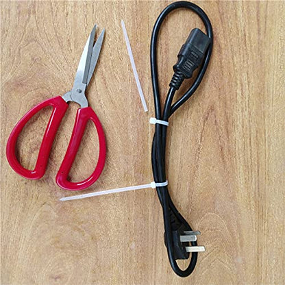 1000 pcs 4 inch Cable Zip Ties Heavy Duty, Premium Plastic Wire Ties with 18 LBS Tensile Strength, UV Resistant Cable Ties, Self-Locking White Nylon Tie Straps - color: White, size: 4 inch ( 3 x 100mm )