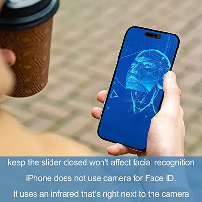 Webcam Cover,Front Camera Cover Compatible for iPhone 15/15 Plus/15 Pro/15 Pro Max/14 Pro/14 Pro Max,Protect Privacy and Security,Not Affect Face ID, 2 Pack-Black - color: Black