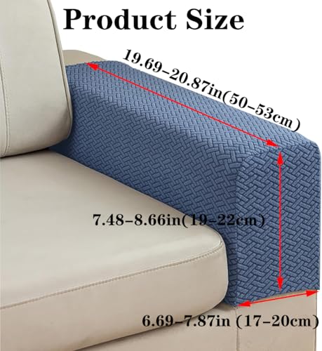 LINGXIYA Soft Stretch Armrest Covers,Set of 2 Polyester Fabric Armchair Slipcovers with Twist Pins,Machine Washable Furniture Couch Sofa Arm Chair Cover Protector for Chairs/Sofas/Recliner (Green) - color: Green