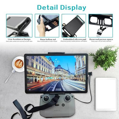 Drone Controller Bracket and Tablet Bracket, with Neck Strap | 4.7-12.9 inch Adjustable Bracket.Compatible With DJI Mavic Air/Mini Series,