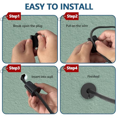 4PCS 3/4 inch starlink Wall Cable Pass Through Bushing Grommets Accessories for Cables,Star Link Cable Routing kit for starlink mounting kit,Silicone Wall Bushing for starlink dishy ethernet Cables